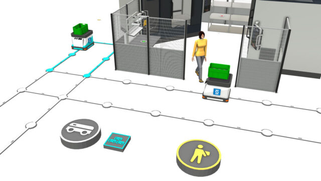 DUALIS Factory Simulation Partner - AGV Library Add-On for extended AGV routing and management capabilities