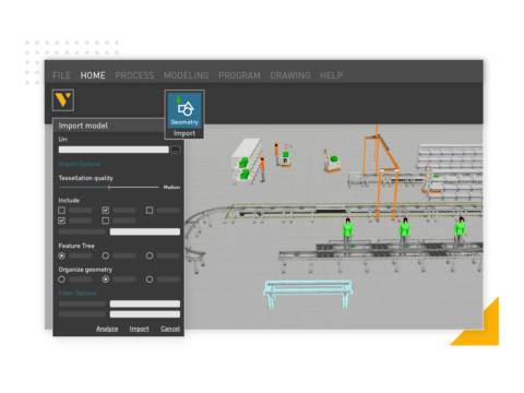 3D Layout Concept - Visual Components CAD Files Import