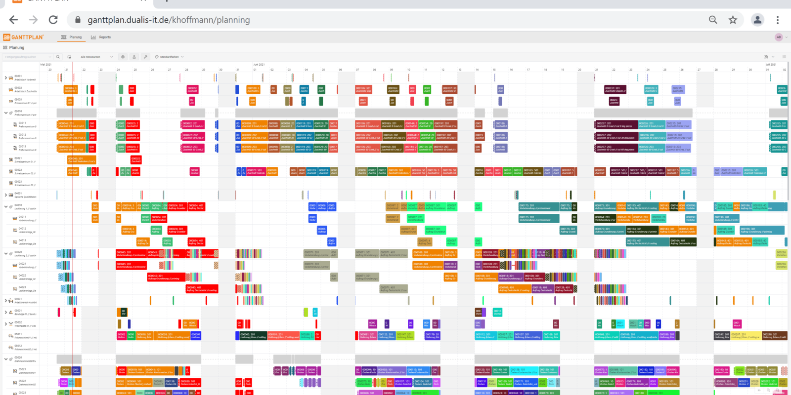 DUALIS Ganttplan Web Interface DUALIS Ganttplan Web Interface